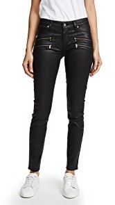 PAIGE Edgemont Ultra Skinny Black Silk Wash w/Zips