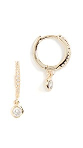 Shashi Bezel Hoop Earrings