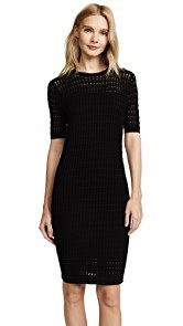 T by Alexander Wang Lace Short Sleeve Dress