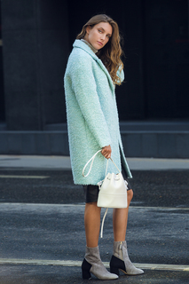 Голубое пальто с английским воротником La Reine Blanche