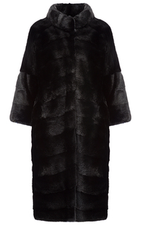 Длинная шуба из меха норки De la Manie