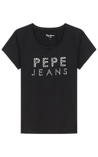 Черная футболка с принтом Pepe Jeans London