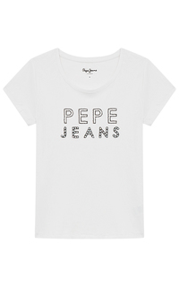 Белая футболка с принтом Pepe Jeans London