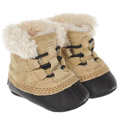 Ботинки зимние детские Sorel Caribootie curry Black