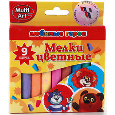 Мел для асфальта "Союзмультфильм" (9 шт) Играем вместе