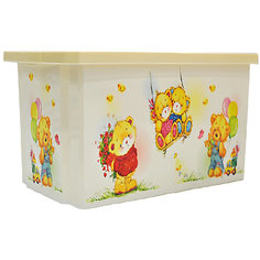 Ящик для хранения игрушек "X-BOX" Bears 17л, Little Angel, слоновая кость