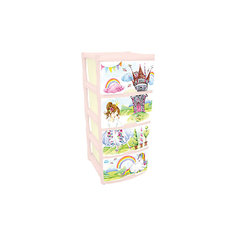 Комод для детской комнаты Little Angel "Сказочная принцесса", 4 ящика