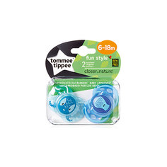 Силиконовые пустышки Tommee Tippee "AnyTime" Морские обитатели 6-18 мес., 2 шт.