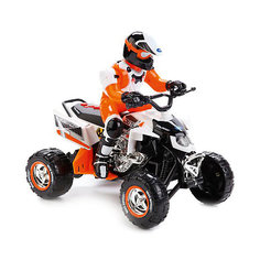 Квадроцикл Toystate с гонщиком (бело-оранжевый)