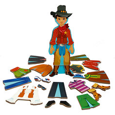 Деревянный конструктор на магнитах "Модный гардеробчик" (мальчик), Mr. Bigzy