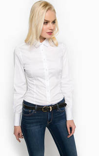 Классическая хлопковая рубашка на пуговицах Trussardi Jeans