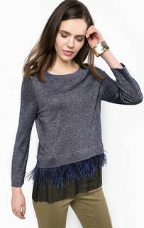 Джемпер со съемной вставкой с перьями Patrizia Pepe