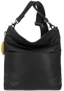 Черная кожаная сумка с одним отделом на молнии Mandarina Duck