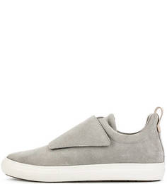 Серые кеды из замши на липучке Aldo