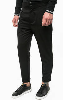Зауженные черные брюки с отворотами Calvin Klein Jeans