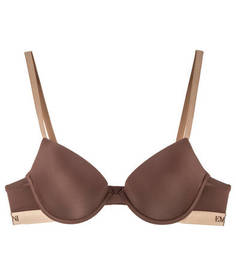 Коричневый бюстгальтер с эффектом пуш-ап Emporio Armani