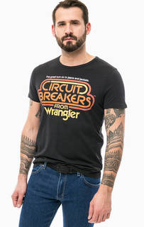 Хлопковая футболка с контрастным принтом Wrangler