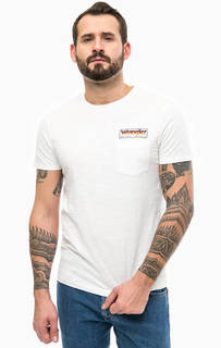 Хлопковая футболка с карманом и принтом Wrangler