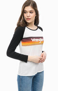 Хлопковая футболка с контрастными рукавами Wrangler