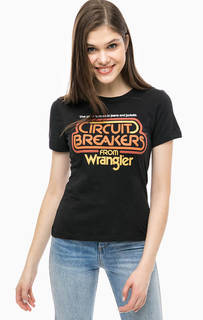 Хлопковая футболка с контрастным принтом Wrangler