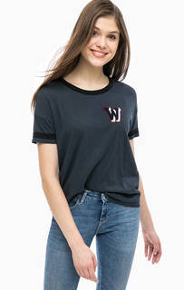 Синяя футболка с нашивкой Wrangler
