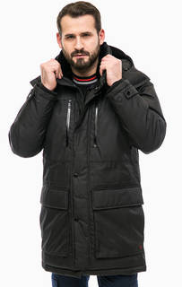 Черная парка-пуховик с капюшоном Strellson