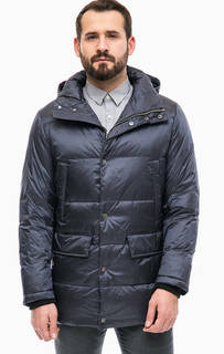 Пуховик с карманами и съемным капюшоном Strellson