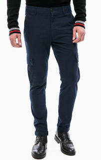 Синие брюки с накладными карманами Strellson