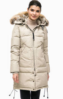 Удлиненный пуховик с молниями по бокам Parajumpers