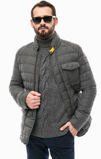 Серый шерстяной пуховик LESLIE Parajumpers