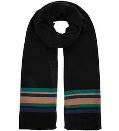 Шарф черного цвета United Colors of Benetton