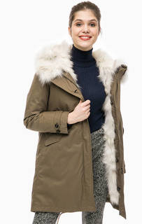 Хлопковая парка с меховой отделкой Woolrich