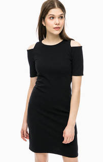 Черное платье-футляр с короткими рукавами Alcott