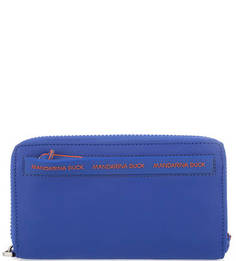 Кошелек на молнии синего цвета Mandarina Duck