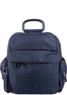 Синий текстильный рюкзак с одним отделом Mandarina Duck