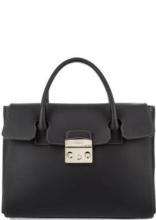 Сумка из гладкой кожи с откидным клапаном Furla