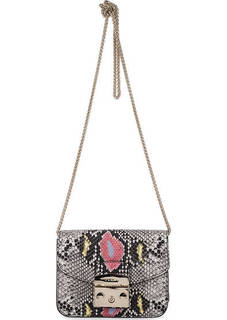 Кожаная сумка с выделкой под рептилию Furla