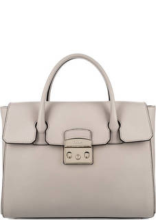 Сумка из гладкой кожи с откидным клапаном Furla