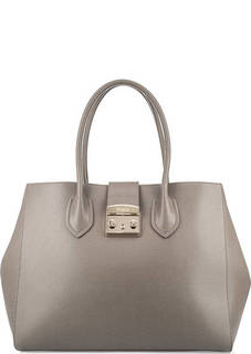 Вместительная сумка из зерненой кожи Furla