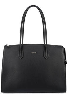 Черная кожаная сумка на молнии Furla