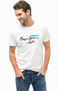 Футболка из хлопка с принтом Pepe Jeans