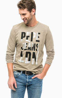 Хлопковая футболка с длинными рукавами Pepe Jeans