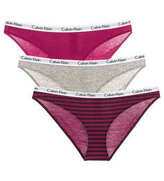 Комплект из трех хлопковых трусов-слипов Calvin Klein