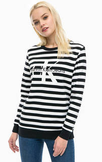 Хлопковый свитшот в полоску Calvin Klein Jeans