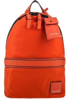 Оранжевый текстильный рюкзак с широкими лямками Calvin Klein Jeans
