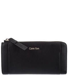 Черный кошелек на молнии Calvin Klein Jeans