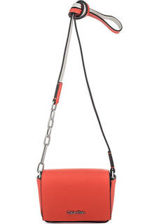 Маленькая оранжевая сумка с откидным клапаном Calvin Klein Jeans