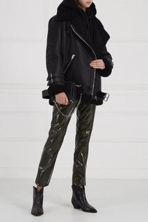Брюки из зеленого лака Acne Studios