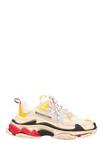 Комбинированные бело-розовые кроссовки Triple S Balenciaga