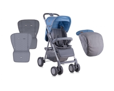 Коляска прогулочная Lorelli «Aero» с накидкой на ножки Blue/Grey